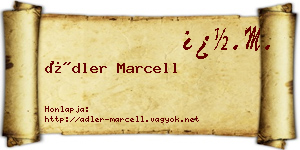 Ádler Marcell névjegykártya