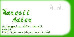 marcell adler business card