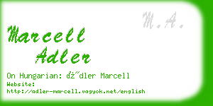 marcell adler business card